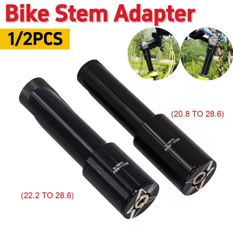1/2pcs Quill to Ahead Bike Stem Adapter 22.2mm/20.8mm to 1 1/8 inch Aluminum Alloy Fork Extention Ad