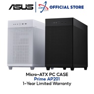ASUS PRIME AP201 MESH M-ATX DESKTOP GAMING PC CASE / CASING ( No Provide Fan ) BLACK / WHITE