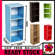 Rak buku 3 tingkat / BOOK SHELF / 3 COMPARTMENT UTILITY SHELF / Rack kayu / rak serbaguna / rak dapur / rak baju /almari