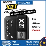 Godox X2T-C X2T-N X2T-S X2T-F X2T-O X2T-P TTL 1/8000s HSS Transmitter Wireless Flash Trigger