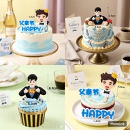 Fathers Cake Decoration Dad Rubber Cake Topper/DAY Cupcake Decoration Flower Bouquet papa Topper/