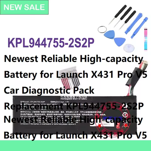 Newest Reliable High-capacity Battery for Launch X431 Pro V5 Car Diagnostic Pack Replacement KPL9447