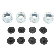 4 Set Trailer Hub Bearing Dust Caps Trailer Axle Dust Cap Wheel Center Caps Grease Covers with 8 Rub