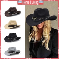 ci Vintage Country Western Fedora Hat Cowgirl Hat Leathers Band Cowgirl Hat for Party Photo Props He