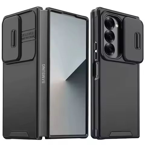 Slide Camera Protection Armor Magnetic For Magsafe Case For Samsung Z Fold 7 6 5 Cases Cover For Gal