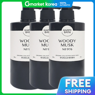 Happy bath | Bộ Sưu Tập Gốc Happybath Woody Musk Sữa Tắm 910g x3