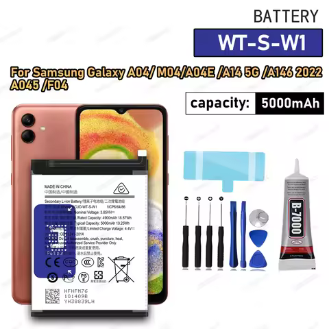 100% New High Quality WT-S-W1 New Battery For Samsung Galaxy A04/M04/A04E SM-A135F/SM-A137F A14 5G S