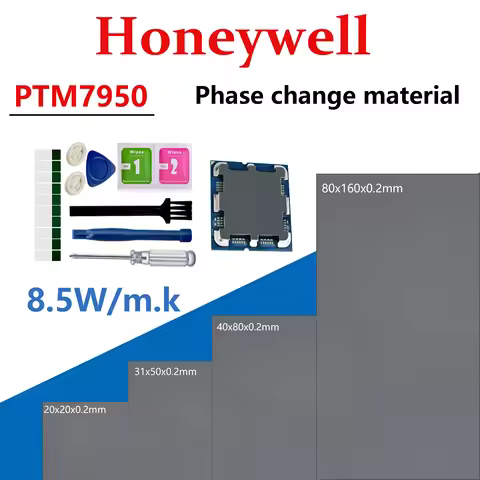 Honeywell PTM7950 8.5W Phase Change Silicone Pad Sheet Laptop Phase Change Silicone Grease CPU Therm