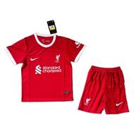 2023-24 Season Liverpool Home Football Kids Jersey Kit Salah Van Dijk Sports Sets For Child
