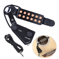 Guitar Acoustic Pickup 12 Hole for Gitar Akustik Murah Original With Magnetic Transducer Tone Volume