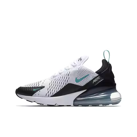 Nike Air Max 270 Running Shoes Men's Low Top Black/White/Blue AH8050-001