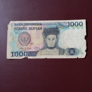 1000 rupiah uang kertas lama tahun 1987 beredar