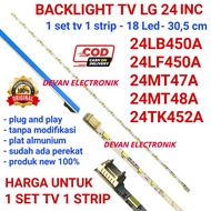 LG LED TV BACKLIGHT 24 IN 24LB450 24LF450 24MT47 24MT48 24TK542 SMD LED BL LIGHTa WITH RICE STRIP 24