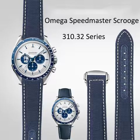 19mm 20mm Canvas Nylon Watchbands For Omega Seamaster 300 Speedmaster AT150 Omega Speedmaster Slubby
