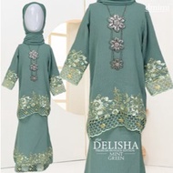 NEW ARRIVAL BAJU KURUNG MODEN DELISHA LABUH SULAM KANAK-KANAK BY DMIMI