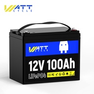 แบตเตอรี่ Wattcycle 12V 100Ah Lifepo4 แบตเตอรี่ 12V 100Ah/314Ah 24V 100Ah แบตเตอรี่ลิเธียม แบตเตอรี่