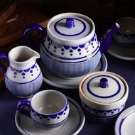 比利時Gres De La Roche手工鹽釉雙人茶具組