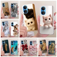 For Honor X7a X7b Case Cute Cat Fashion Painted Cover Soft Silicone Phone Case For Honor X7b X 7a Ho