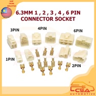 6.3MM 1PIN 2PIN 3PIN 4PIN 6PIN TERMINAL SOCKET CONNECTOR GENERAL WIRE CAR TRUCK LORRY WIRING