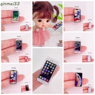 QINMEI 1:12 Miniature Phone, BJD Phone Miniature Dollhouse Mobile Phone Model, Mini Phone Model 1:12