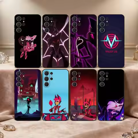 Epc H-Hazbin H-Hotel F-Fashion Phone Case For Samsung S26,S25,24,23,22,30,21,10,9,Ultra,Plus,Lite,Bl