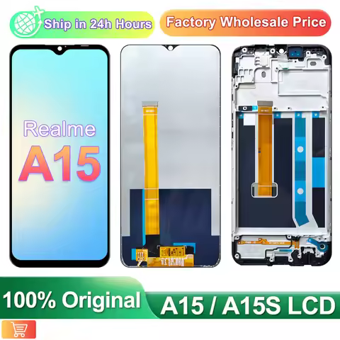 6.52" Original For OPPO A15 A15s CPH2185 LCD Display Touch Screen With Frame Digitizer Assembly For 