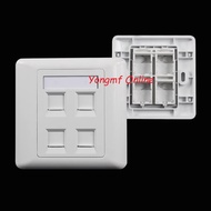 RJ11 RJ45 4 Port Network Telephone FacePlate Wall Panel (SK-015)