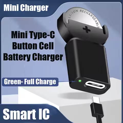 High Quality USB Mini Button Coin Battery Charger LIR2032H LIR1632 LIR2025 LIR2016 Type-C Quick Char
