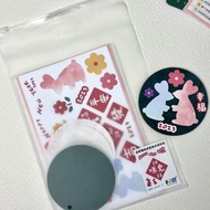 2023兔年皮革雙色杯墊DIY材料包