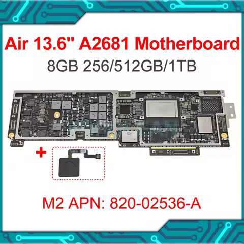 Original A2681 Motherboard 8GB 256G 500G 1TB For Macbook Air Retina 13.6" M2 A2681 Logic Board With 