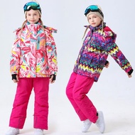 南征北戰2022戶外新款兒童滑雪服套裝男童沖鋒衣女童保暖防水衣褲