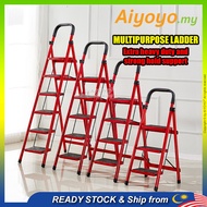 Heavy Duty Foldable Ladder Tangga Lipat Lightweight Folding Ladder 3 Step 4 Step 5 Step 6 Step Aluminium Steel Step Ladder Climbing Ladder