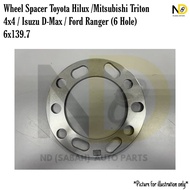WHEEL SPACER TOYOTA HILUX / MITSUBISHI TRITON 4X4 / ISUZU D-MAX / FORD RANGER (6MM) 6x139.7