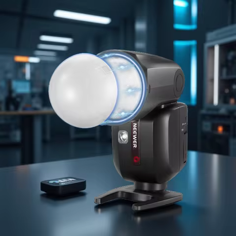 NEEWER Z2 PRO 2.4G TTL Round Head Flash Speedlite Wireless Compatible with Godox TTL/M TCM Switch fo