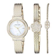 全新❗️一set三件/四件 Anne Klein 女裝 女士 手錶 Swarovski 水晶 Women Lady Watch Set Ygp Yellow Gold 女朋友禮物 生日禮物 首飾 手鍊