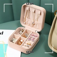 GESH Jewellery Box Fashion Travel Earrings Leather