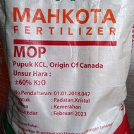 Pupuk KCL Mahkota 50kg Original Kemasan Pabrik