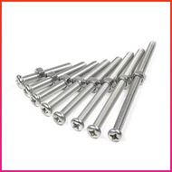 304 Stainless Steel Round Head Screw with Nut Set Daquan Extended Screw Small Screw Rod M2M3M4M5M6MMBJ