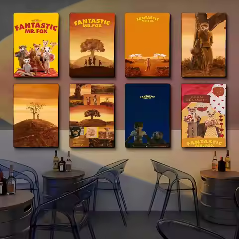 F-Fantastic M-Mr. Fox Movie Good Quality Prints And Posters Waterproof Paper Sticker Coffee House Ba