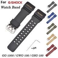สายรัดข้อมือเรซิน Wtachband สำหรับ Casio GG-1000 GWG-100 GSG-100สายรัดข้อมือสายนาฬิกาสำหรับผู้ชายสายอะไหล่ Gg1000