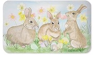 Easter Bunnies in Grass Anti-Fatigue Floor Mat, Ergonomic Cushioned Kitchen & Standing Mat with Non-