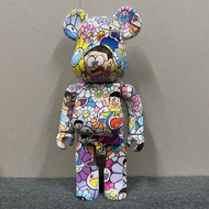 bearbrick400%Violent Bear Building Block Bear Murakami，Flower Decoration Trend Doll Gift