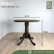 POKO Round Dining Table 2.5FT/3FT/3.5FT/4FT Round Table Meja Makan Bulat Meja Makan (BE WOOD)
