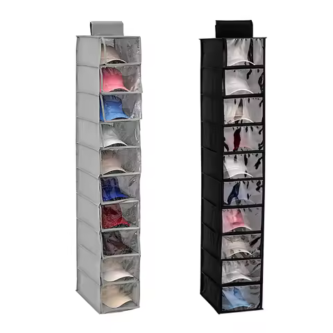 10 layer Hanging Storage bag Foldable Hat Rack Baseball Cap Display Rack Closet cltothes Shoes Hangi
