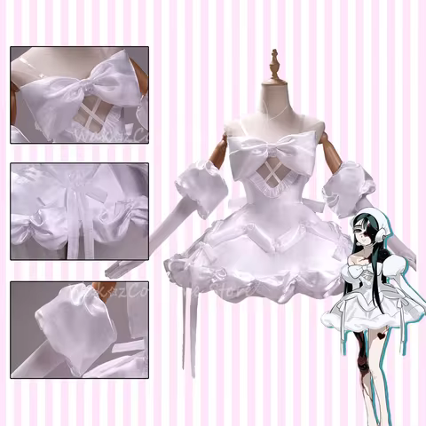 Alien Stage Sua Cosplay Costume White Dress Idol Stage Outfit ALNST Character Halloween Party Costum