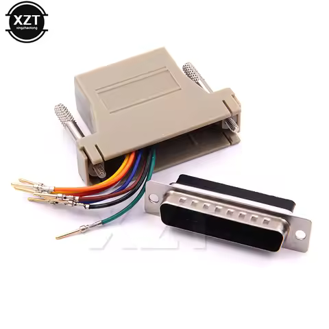 1Pcs RS232 DB25 Male Adapter Modem Adapter DB25 to RJ45 Adapter For Compatible Converter Adapter DB2