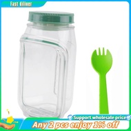 In stock-  Jar with Side Opening-Reusable Salad Jar Leakproof Dressing Storage Container& Salad Cont