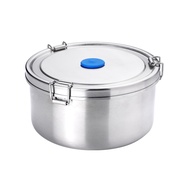 【BUFFALO 牛頭牌】雅登圓形防漏便當盒1.0L(IH.電磁爐適用/304不銹鋼/防漏/保鮮盒/密封盒)