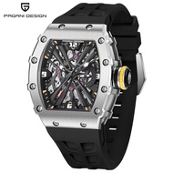 PAGANI DESIGN Original Mens Quartz Watch VH65 Active Frame Dial 100M Waterproof Sports Rectangular S