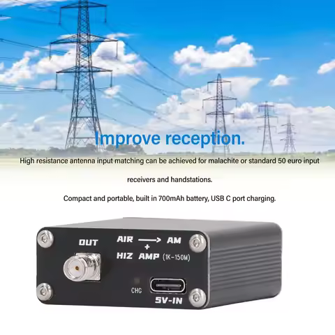 110M Frequency Converter 110m AIR to AM HIZ AMP Frequency Converter Aluminum Alloy High Resistance A